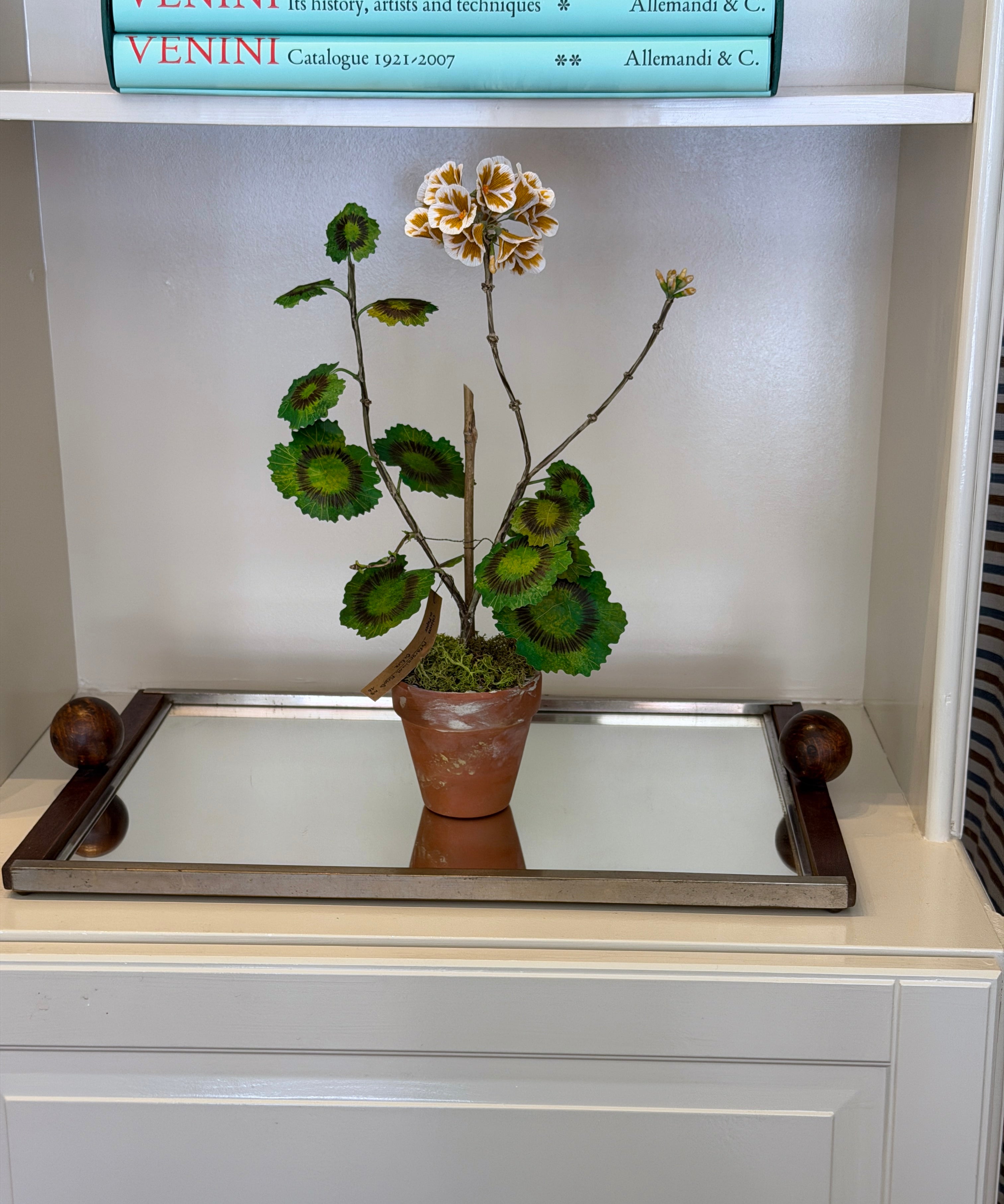 Paper flower 'Ochre Pelargonium Piccolo'