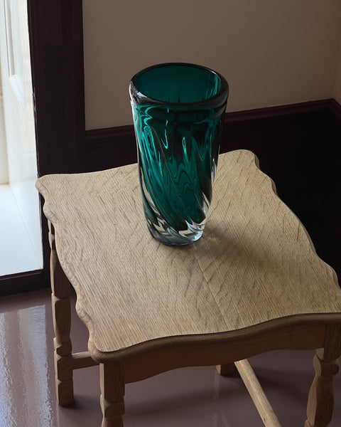 Vintage green/teal Murano vase