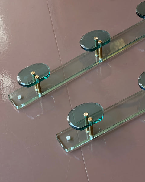 Vintage glass coat rack (2 available)