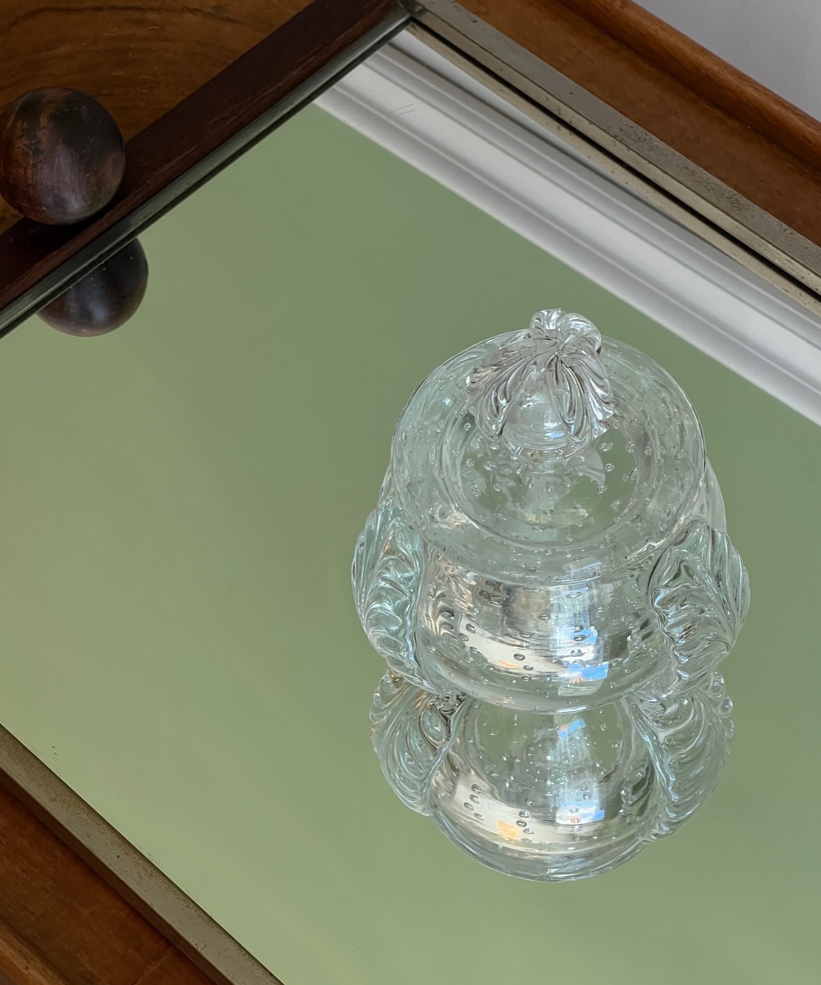 Vintage clear Murano bonbonniere
