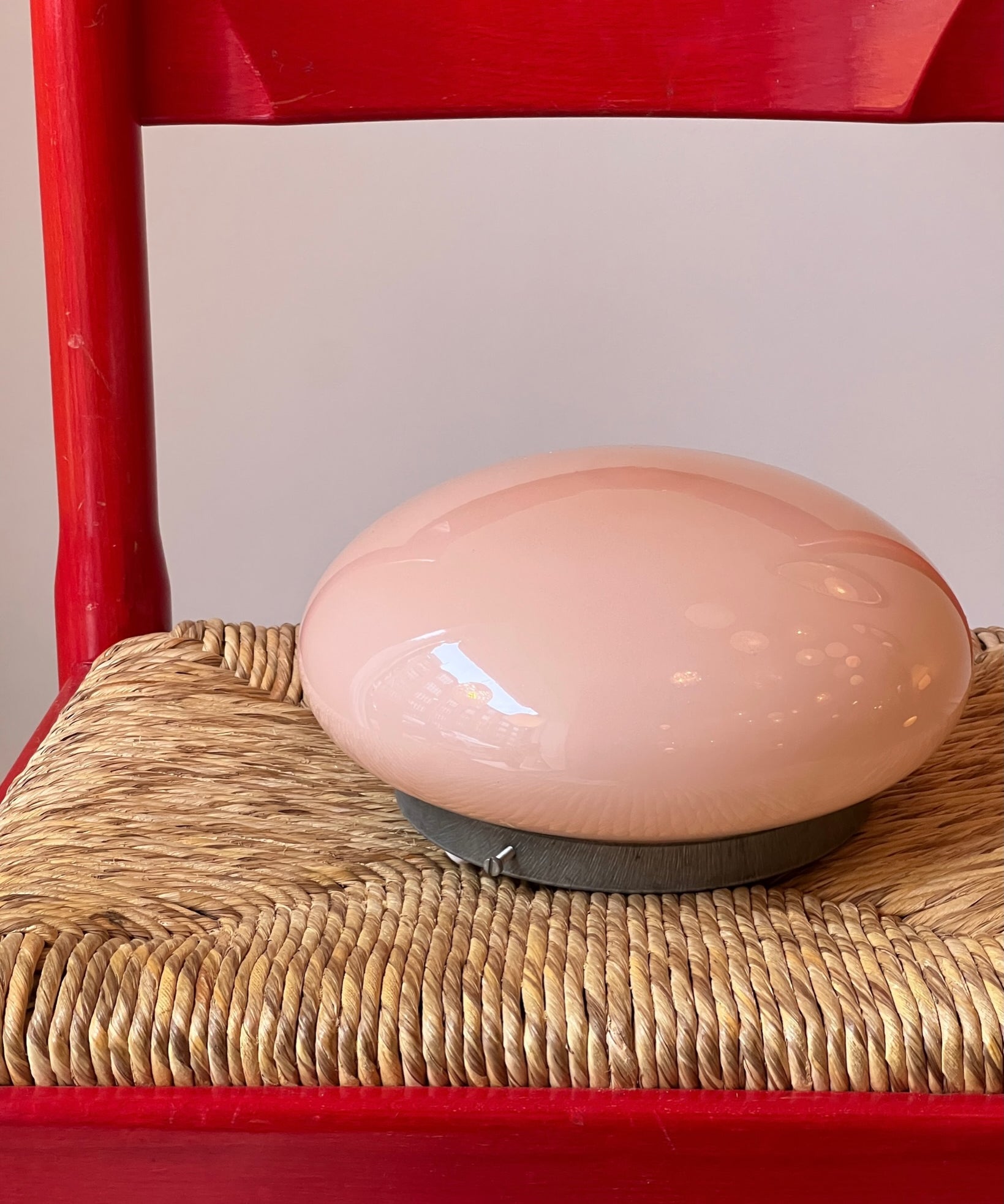 Vintage Murano peach ceiling/wall lamp