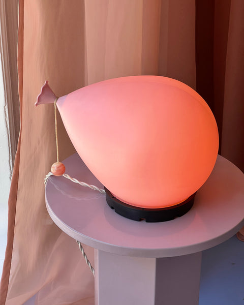 Vintage pink balloon wall lamp by Yves Christin for Bilumen (Small)