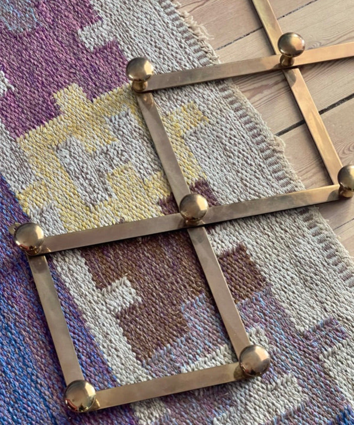 Vintage Italian brass coat rack
