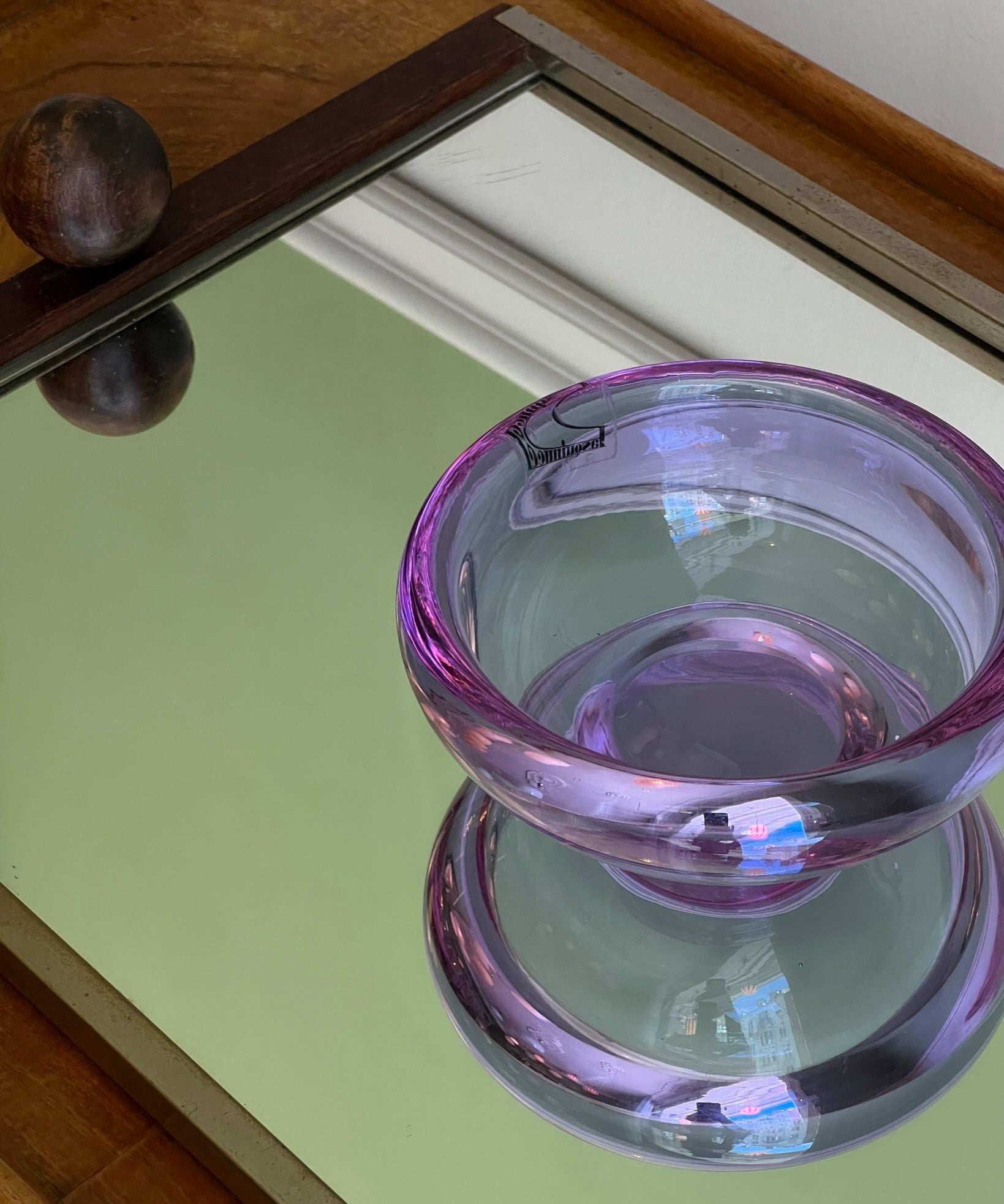 Vintage purple bowl by Pasquinucci