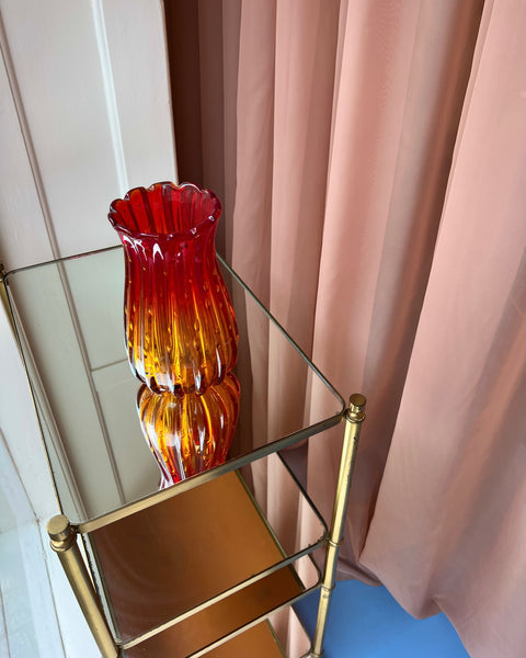 Vintage red Murano vase