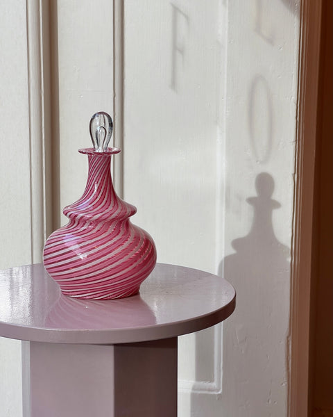 Vintage pink swirl Murano flacon