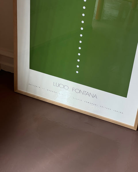 Vintage Lucio Fontana exhibition poster, Galleria Il Quadro Biella Torino