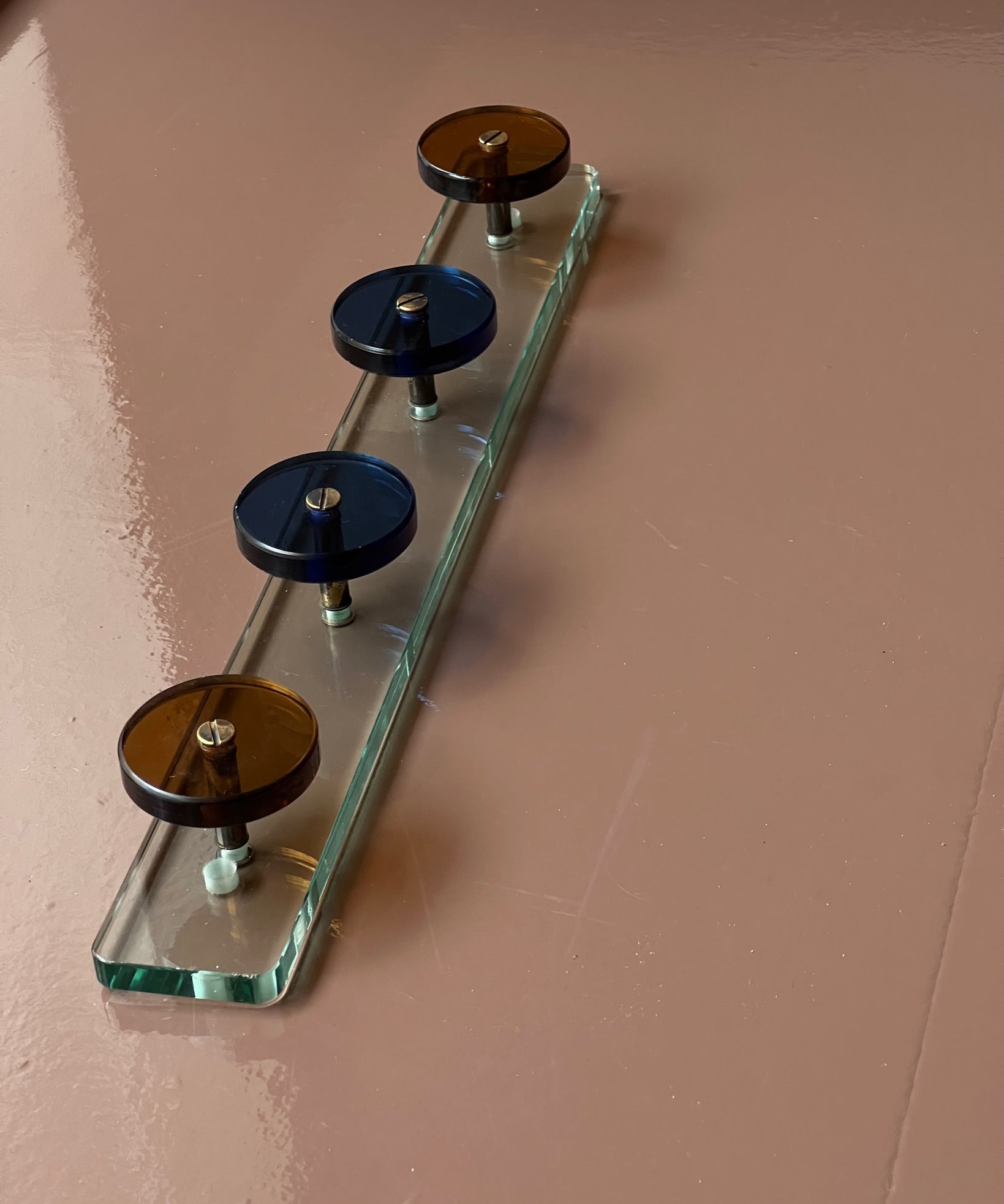 Vintage glass coat rack