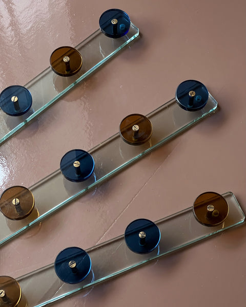 Vintage glass coat rack