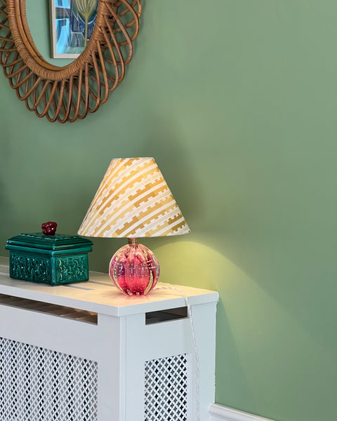 Vintage pink Murano table lamp (incl. lampshade)