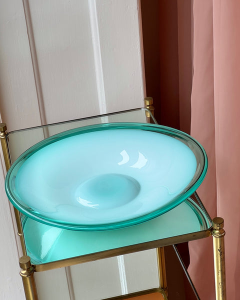 Vintage opal green Murano bowl