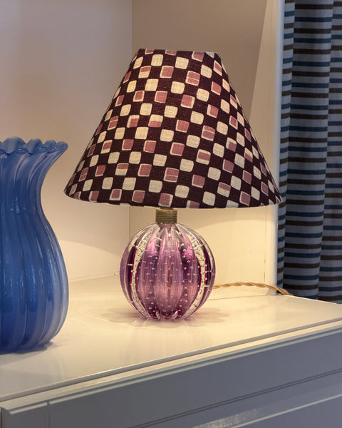 Vintage purple Murano table lamp (2 available)