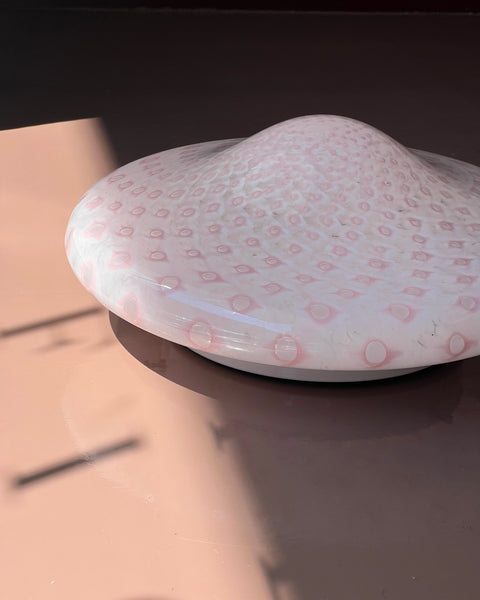 Vintage Murano light pink dotted ceiling/wall lamp (D30)