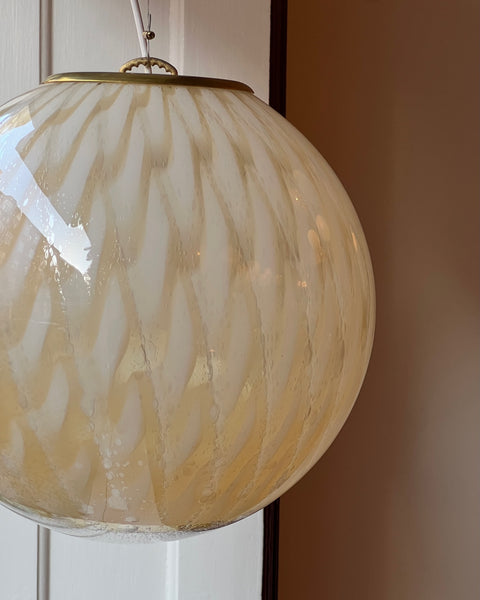 Vintage golden clear Murano ceiling lamp (D35)