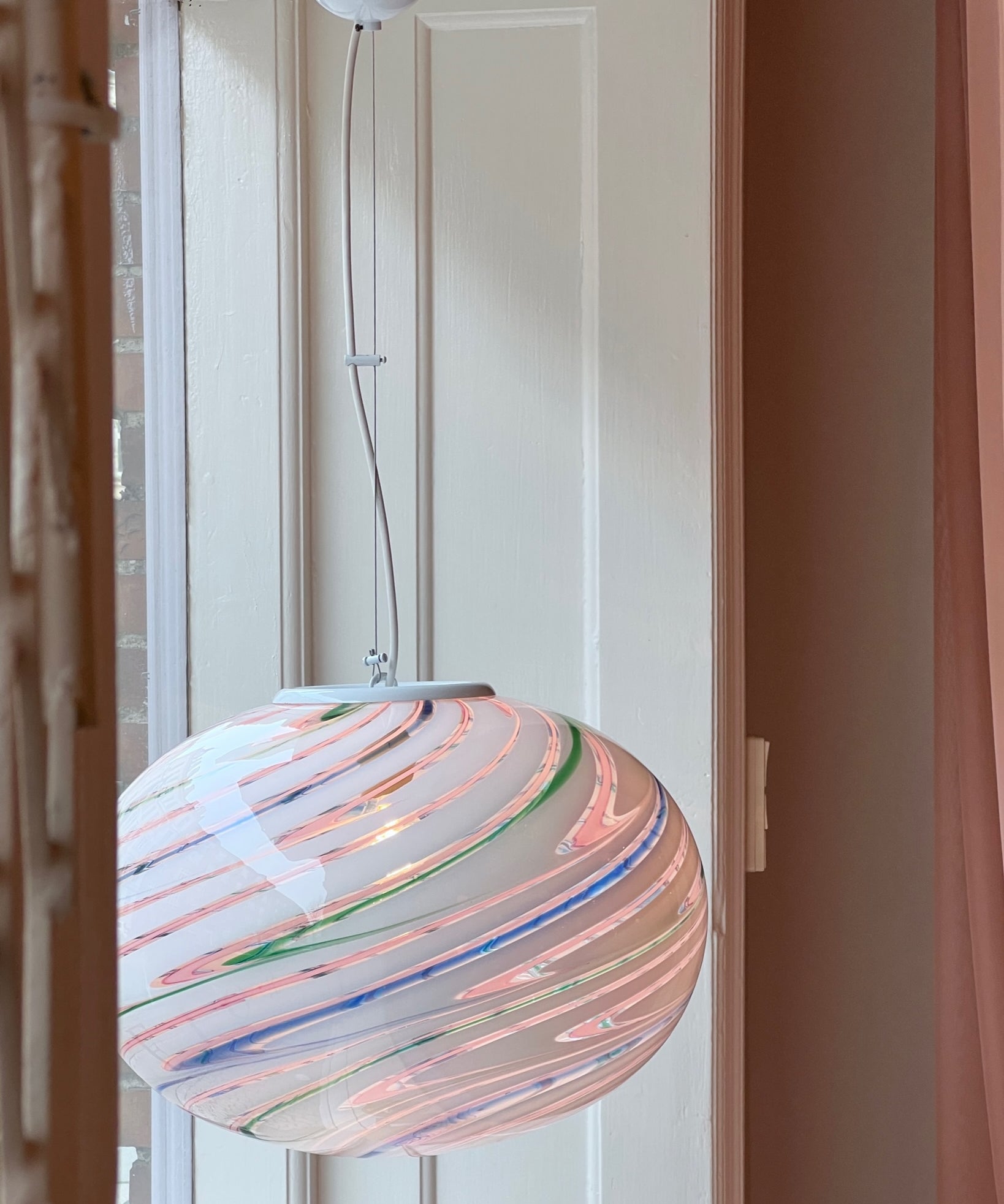 Vintage Murano Multi-coloured/transparent ceiling lamp (D45)
