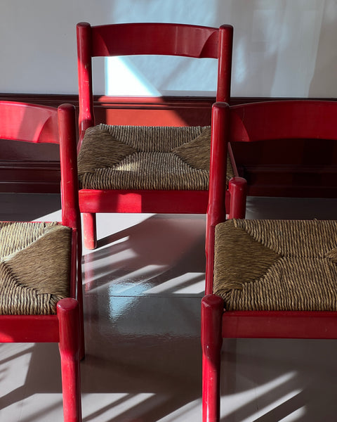 Carimate chair by Vico Magistretti (Red) (3 available)