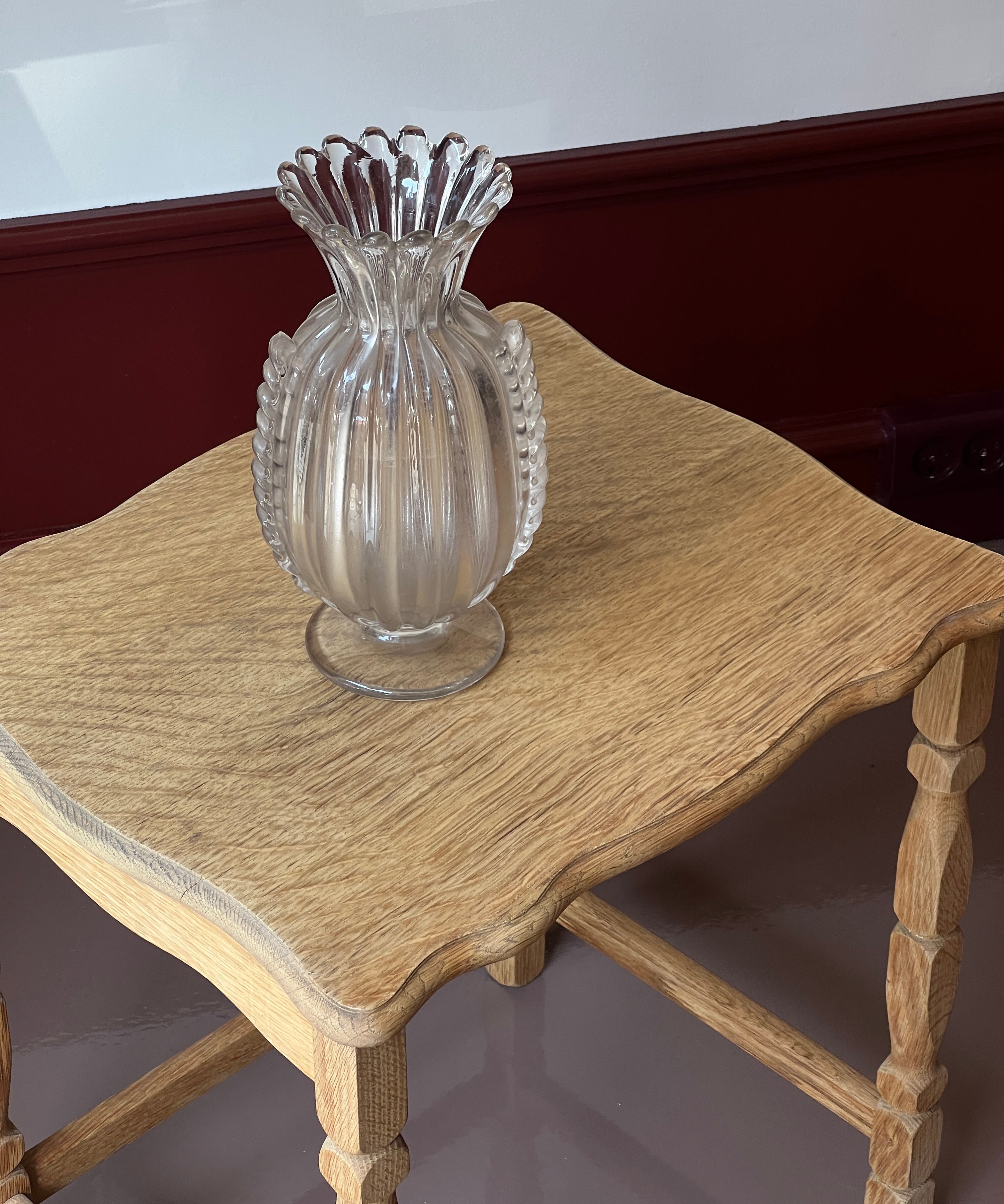 Vintage clear Murano vase