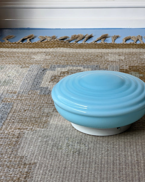 Vintage Murano blue ceiling/wall lamp (D24)
