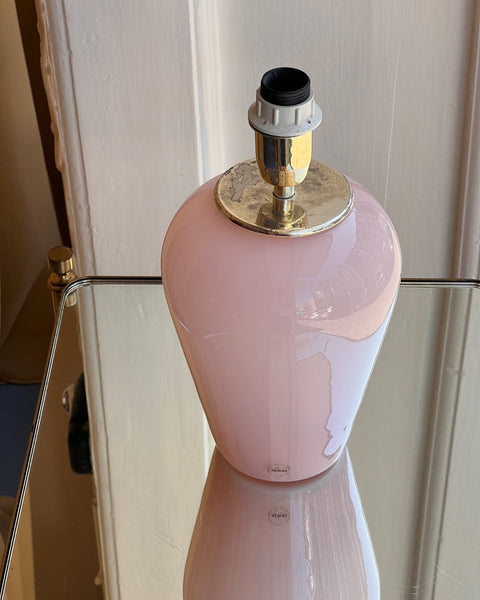 Vintage light pink Murano table lamp (with shade)