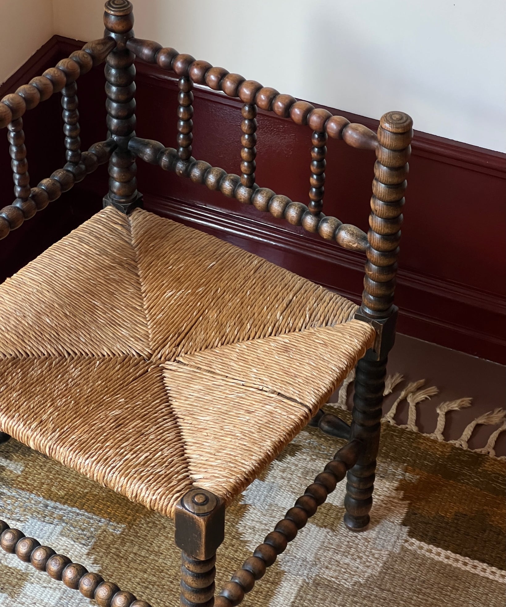 Vintage Bobbin corner chair