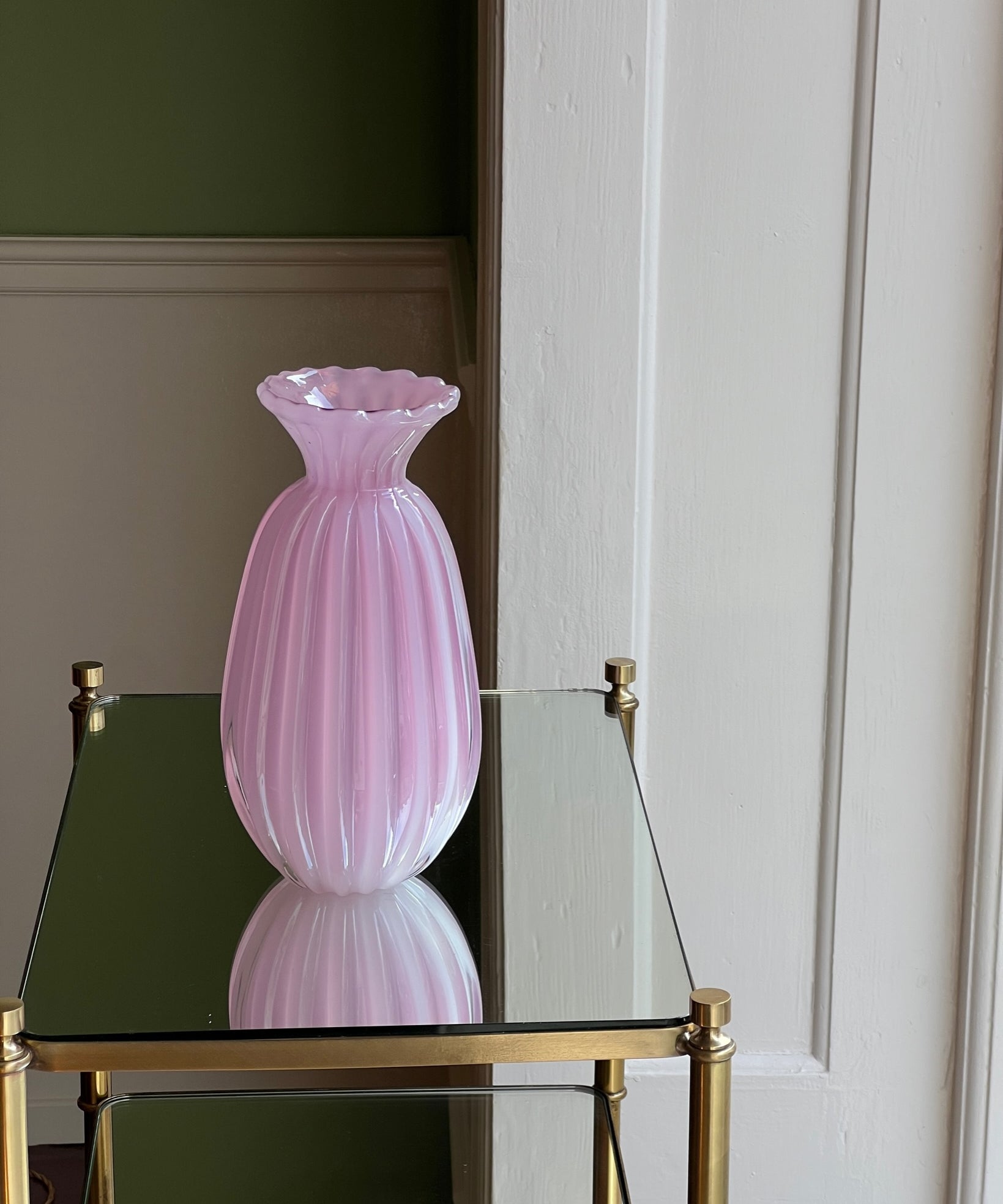 Vintage pink Murano vase