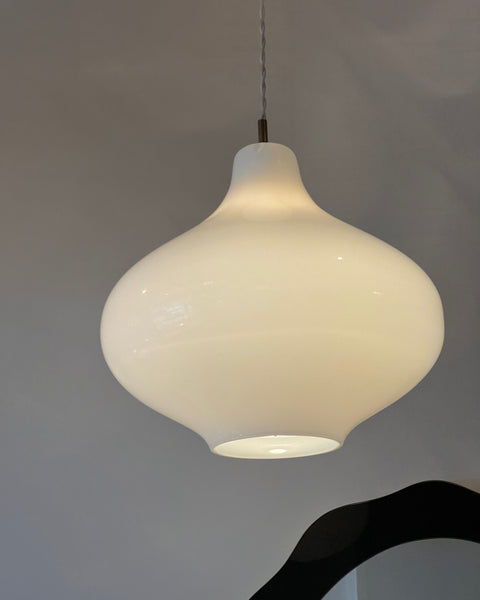 Vintage Massimo Vignelli opal white ceiling lamp