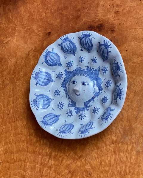 Vintage Bjørn Wiinblad ceramic wall plate