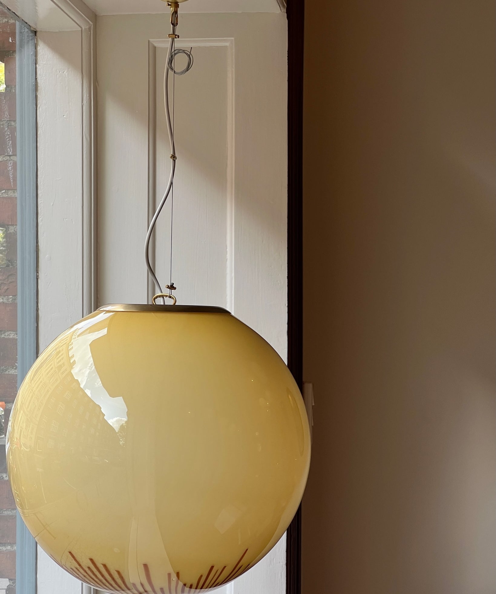 Vintage Ludovico Diaz de Santillana Murano Anemone ceiling lamp (D45)