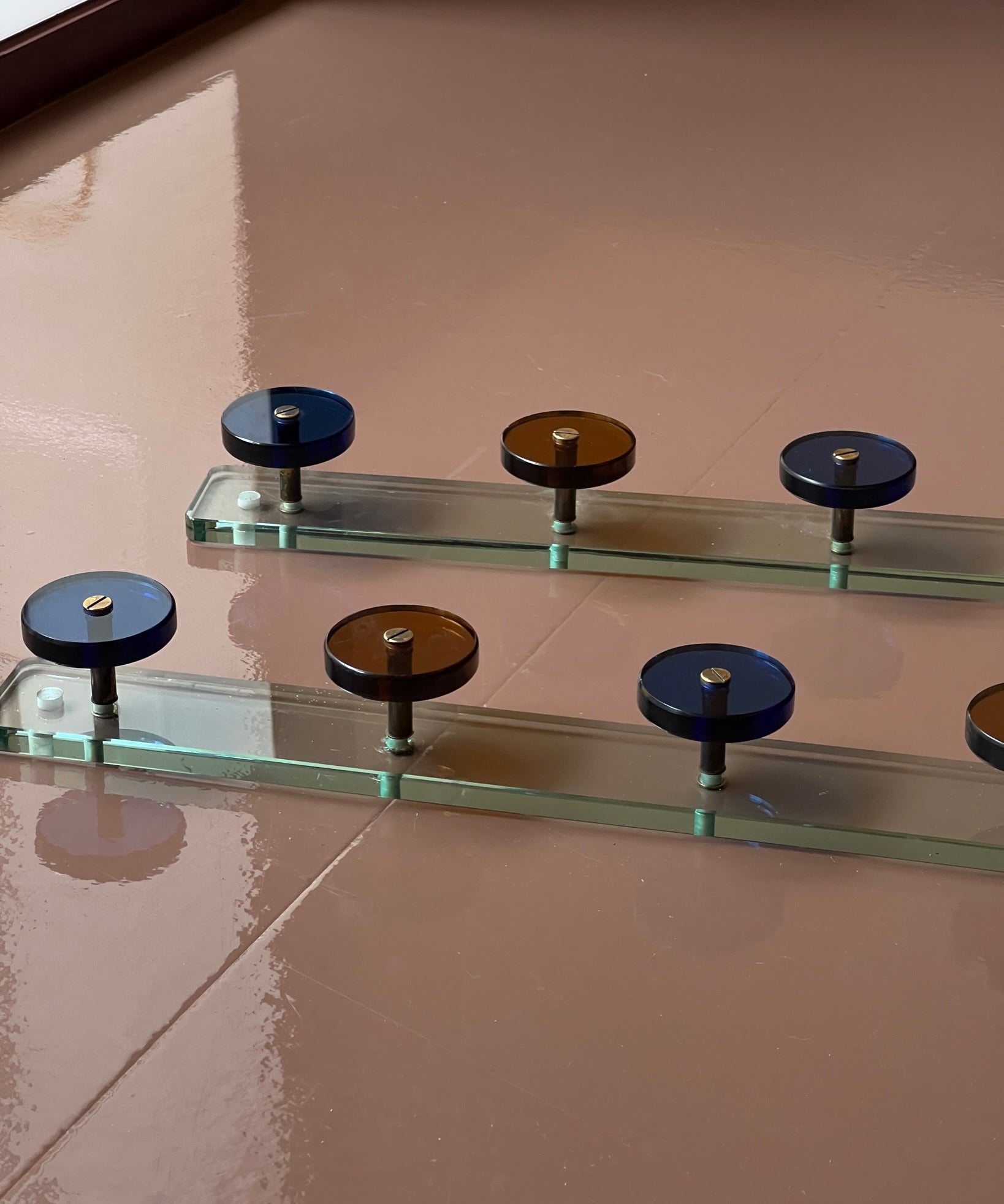 Vintage glass coat rack