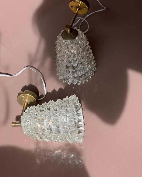 Pair of vintage Murano wall lamps