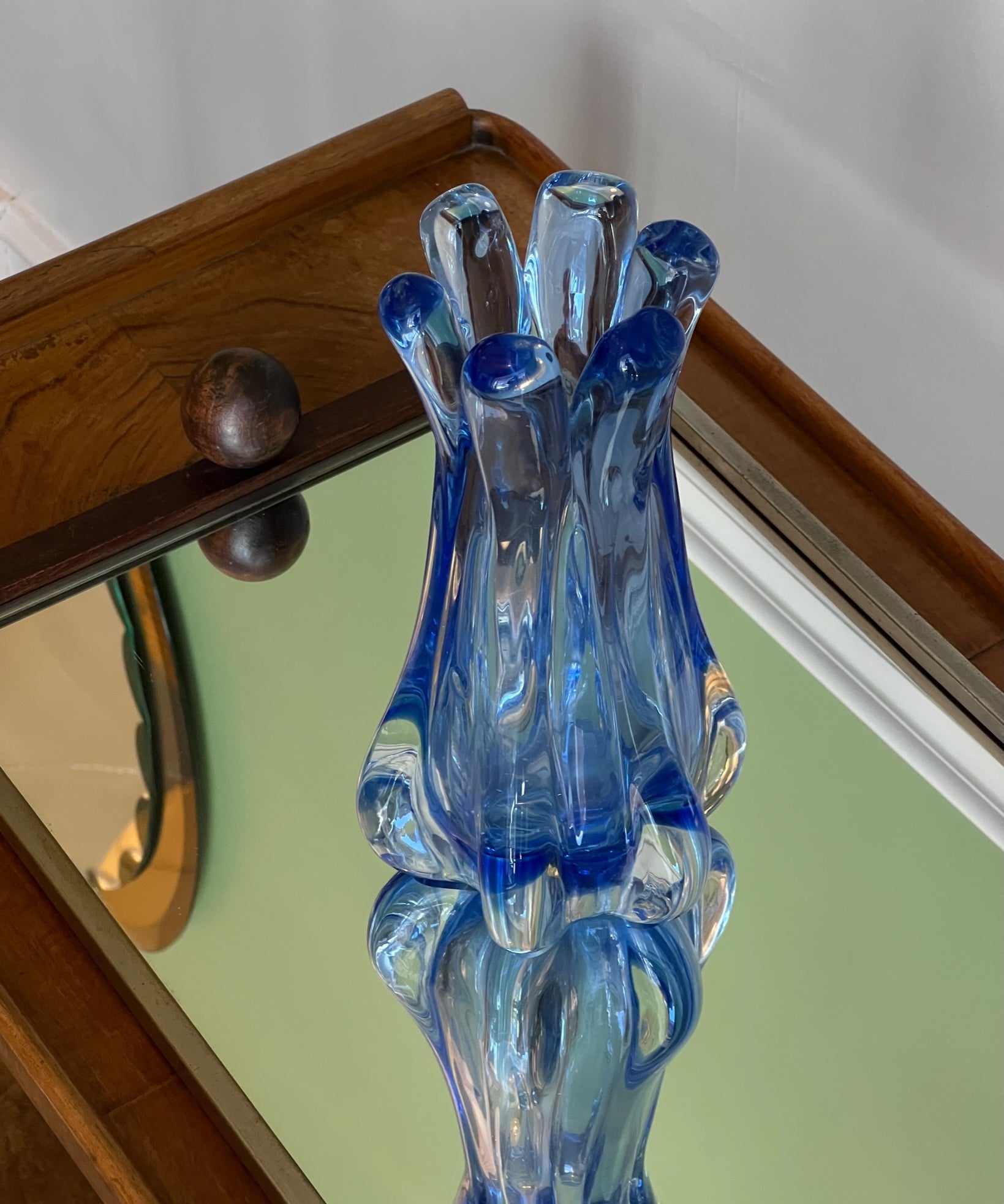 Vintage blue Murano vase