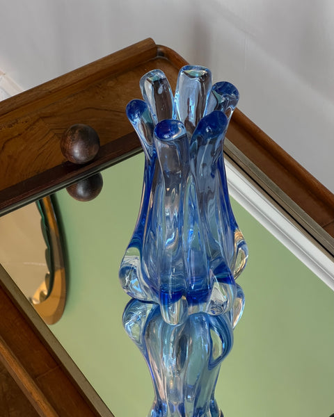 Vintage blue Murano vase