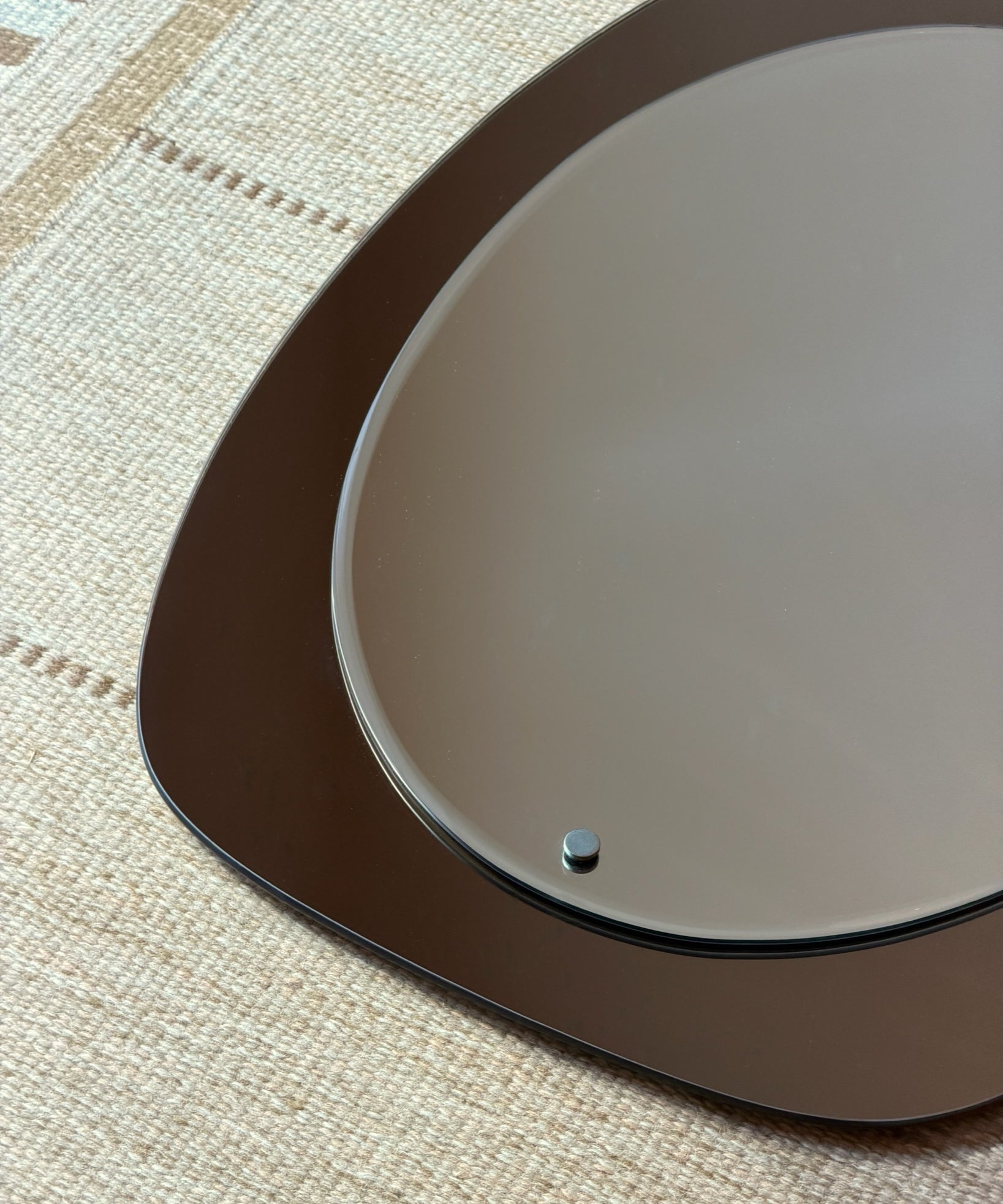 Vintage Italian mirror with brown mirror frame