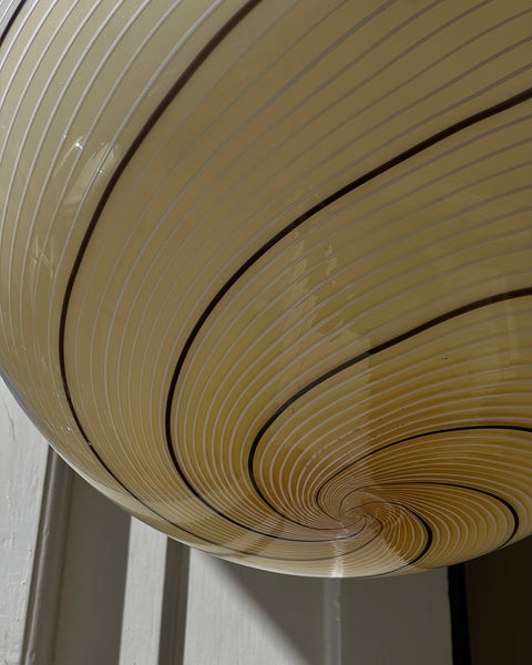 Vintage yellow/cream/brown swirl Murano ceiling lamp (D45)