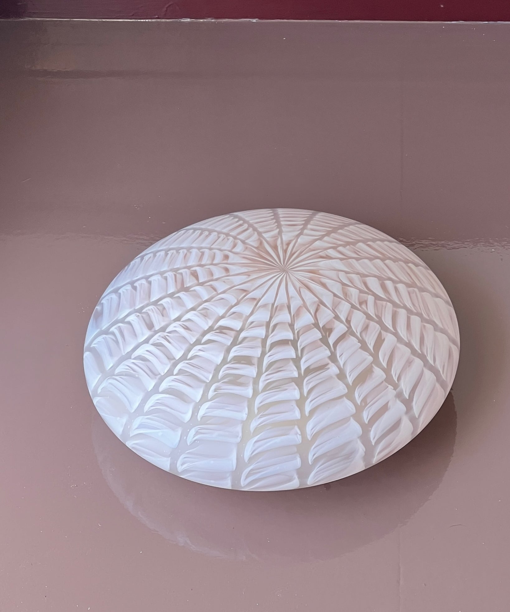 Vintage Murano blured pink ceiling/wall lamp (D36)