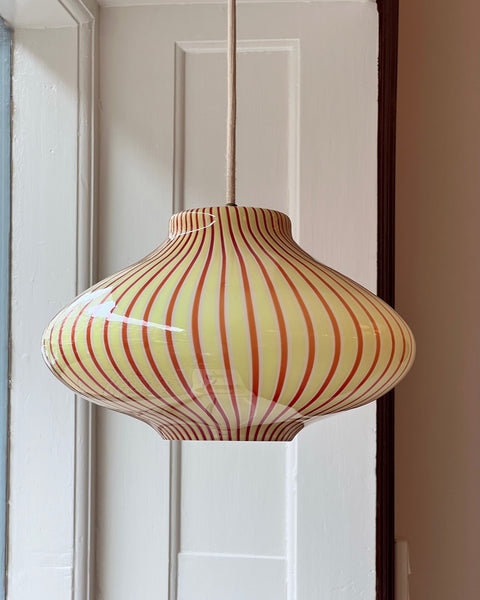 Vintage Massimo Vignelli red/yellow/white ceiling lamp