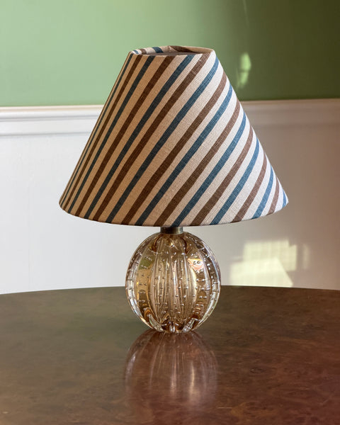 Vintage yellow/golden Murano table lamp (incl. lampshade)