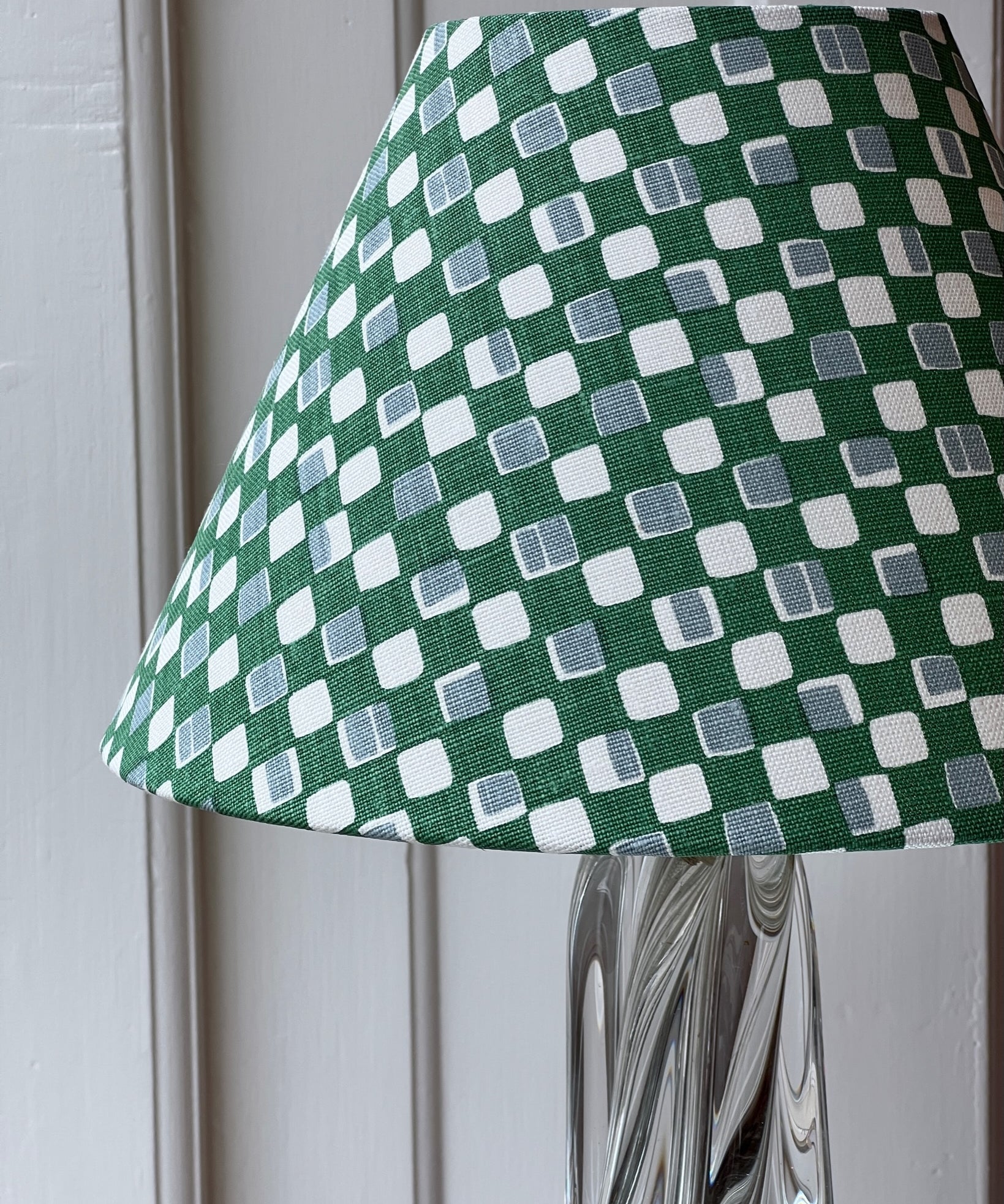 Vintage clear Murano table lamp (incl. lampshade)