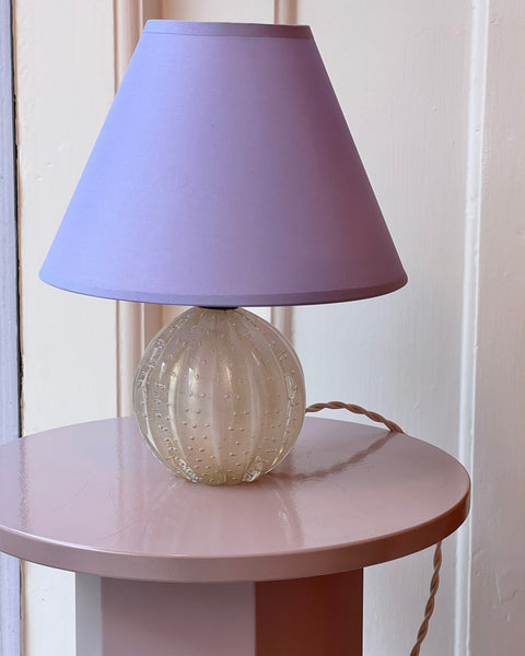 Vintage golden / white Murano table lamp (with shade)