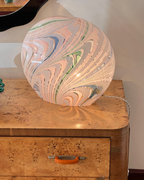 Large vintage multi-coloured Murano table lamp