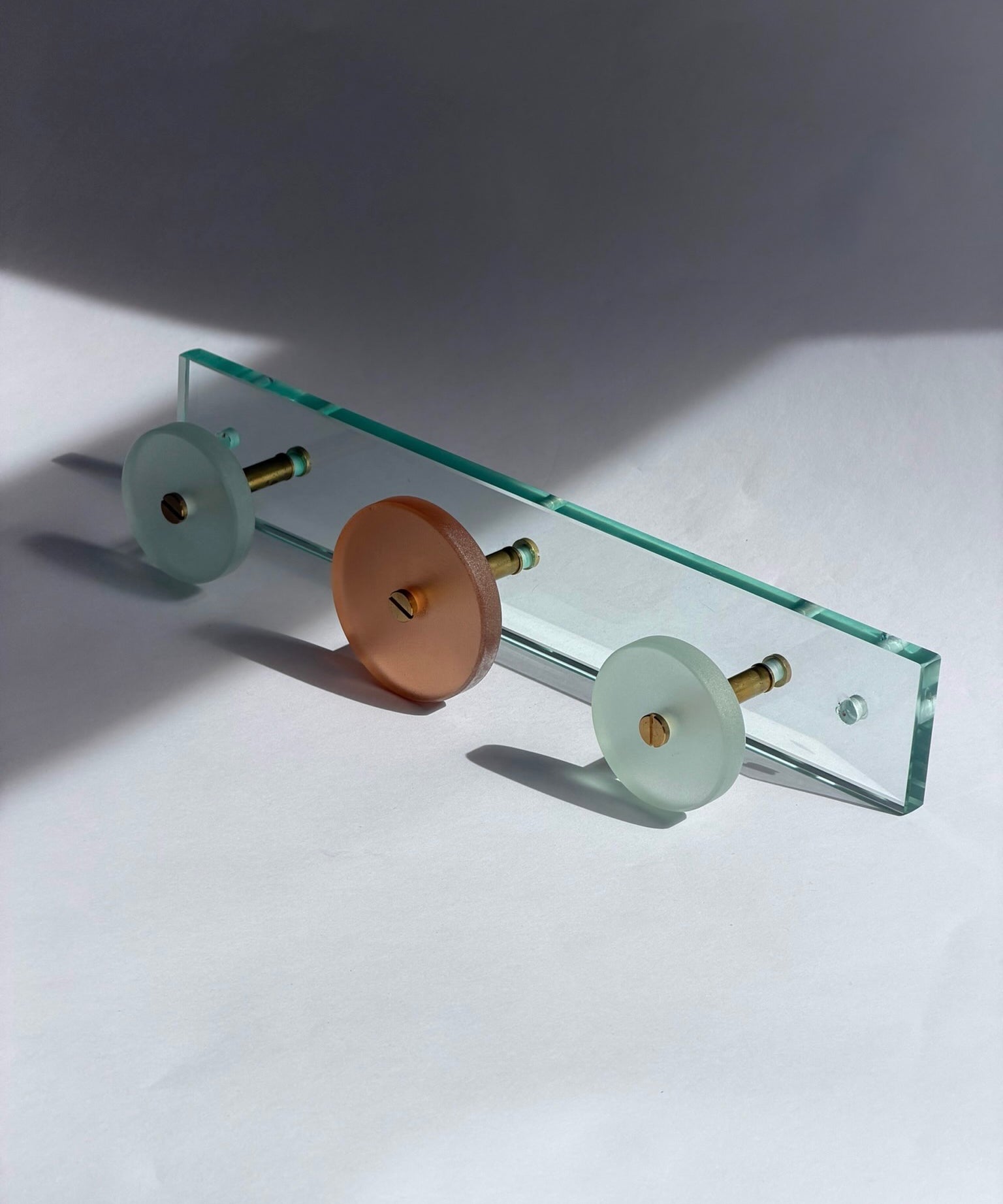 Vintage glass coat rack