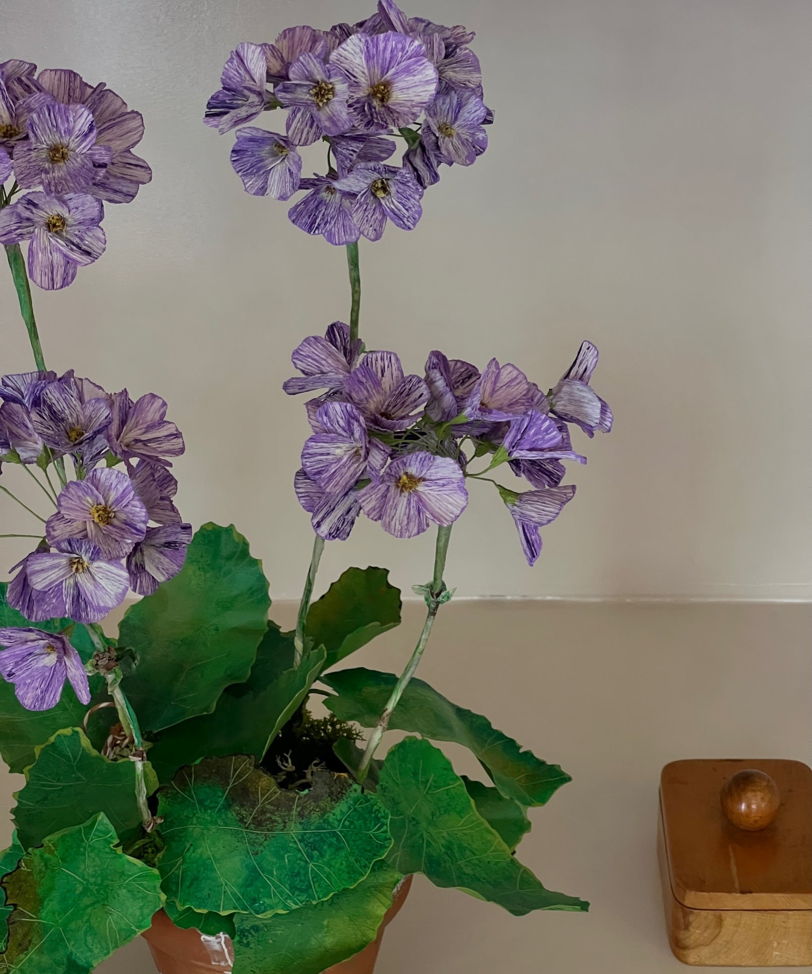 Paper flower 'Purple Primrose'