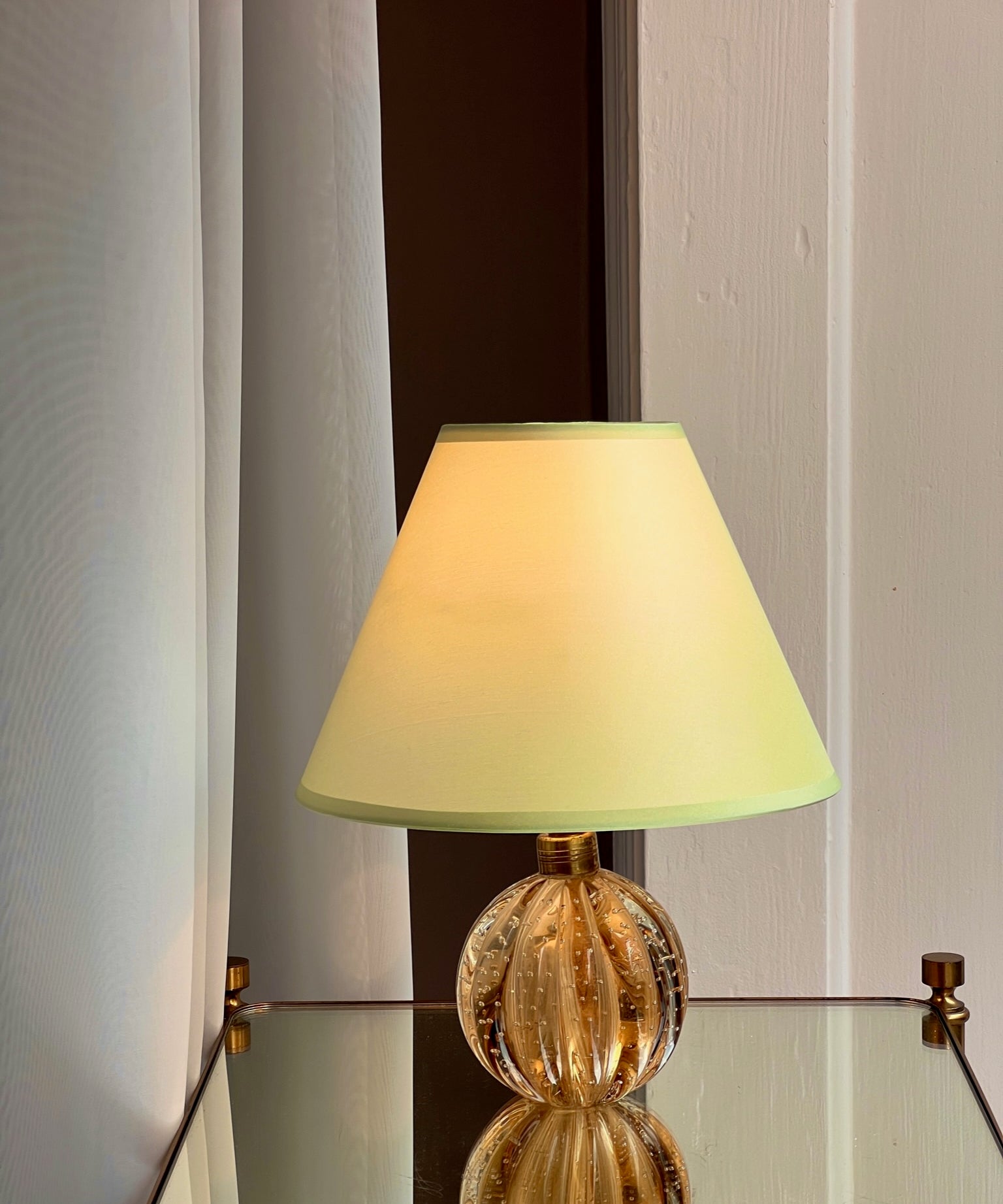 Vintage amber Murano table lamp