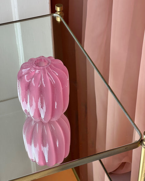 Vintage opal pink Murano vase