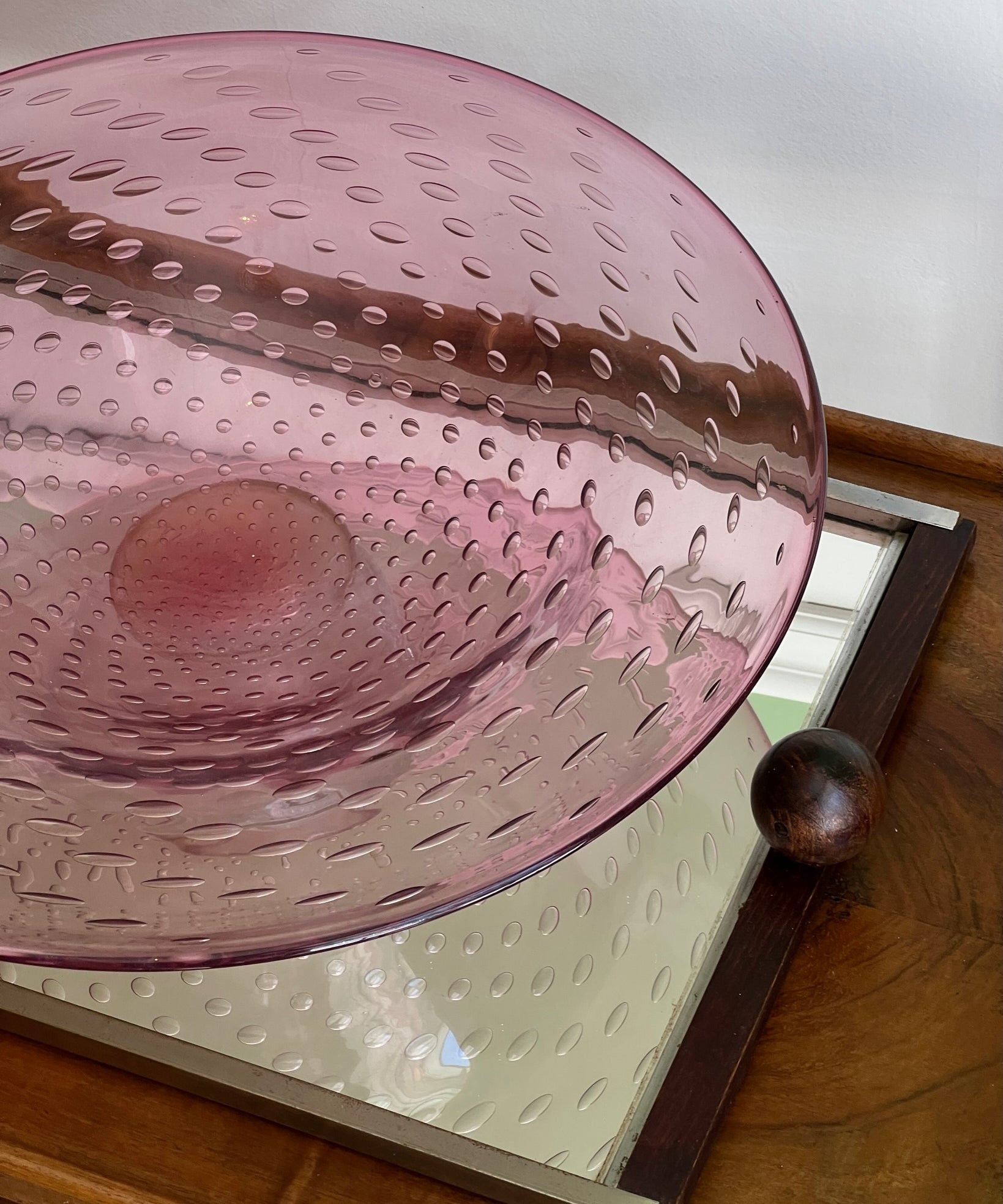 Large vintage purple seguso Murano bowl