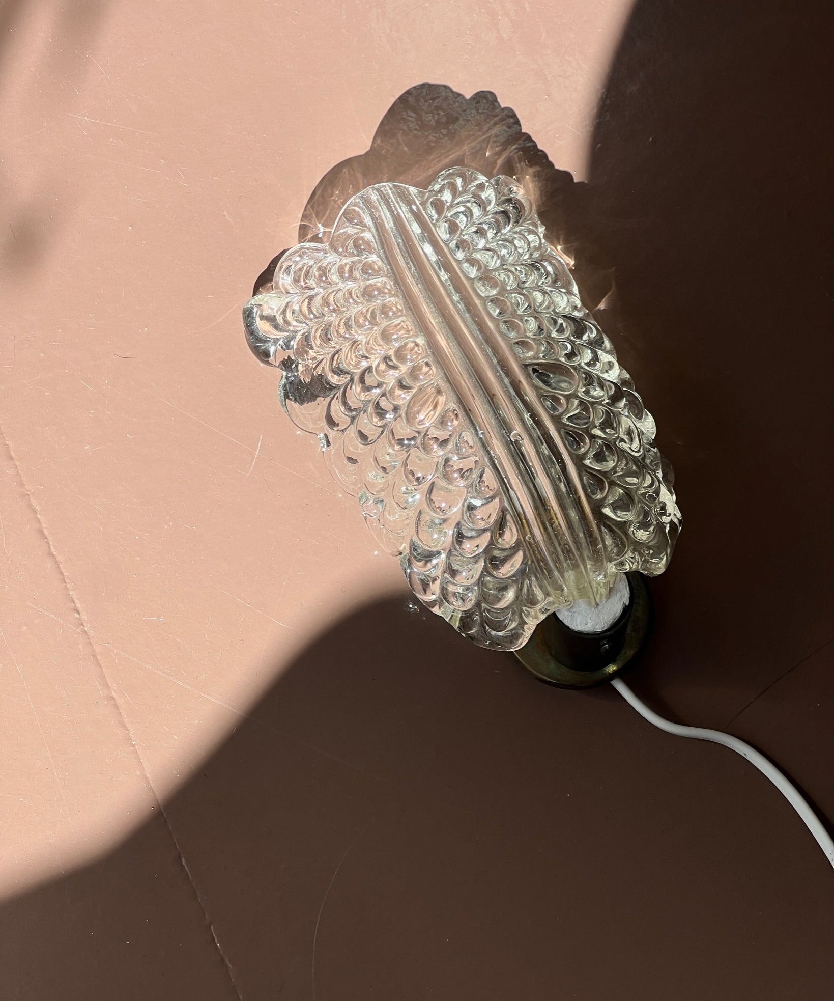 Vintage Murano leaf wall lamp