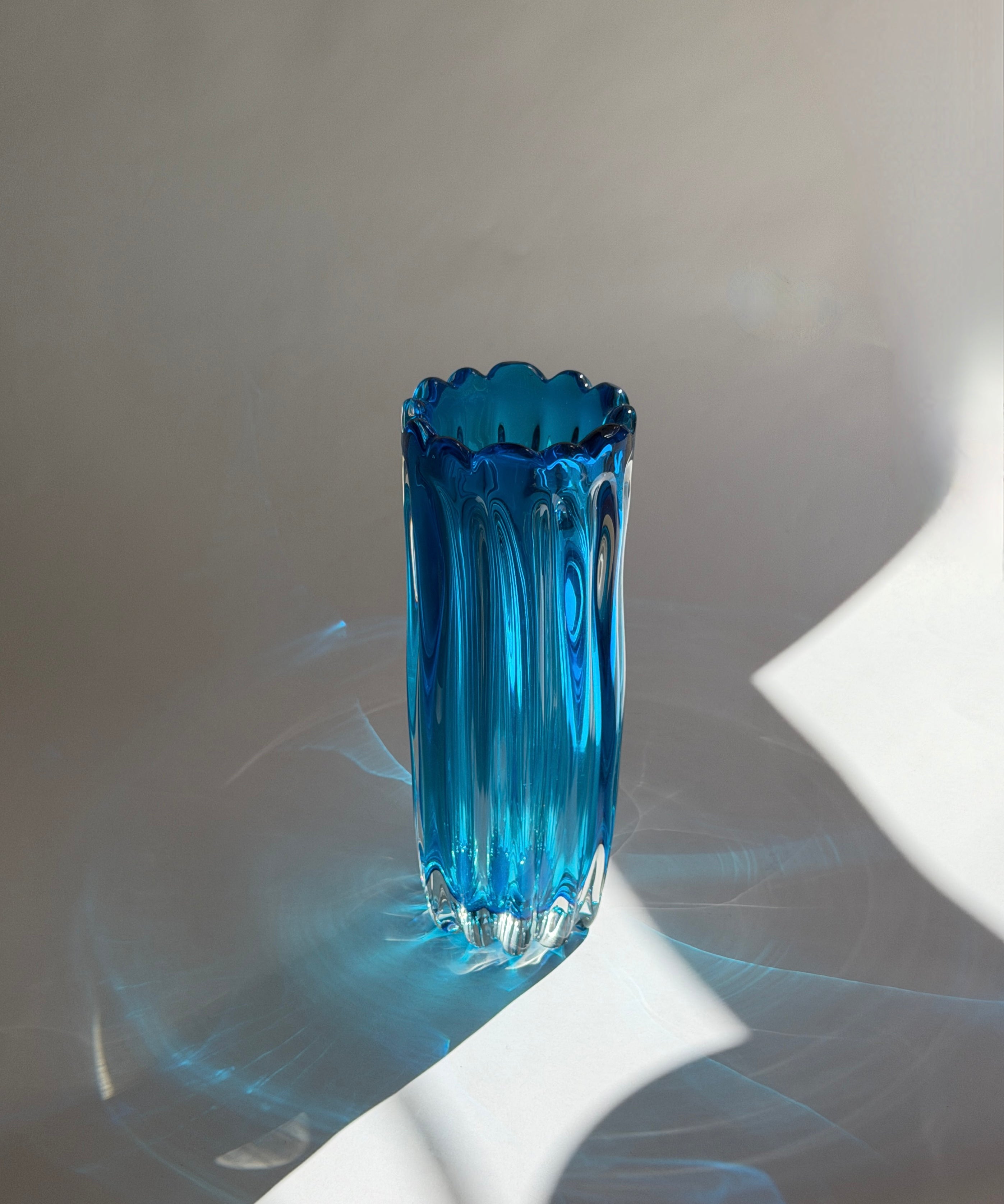Vintage blue Murano vase