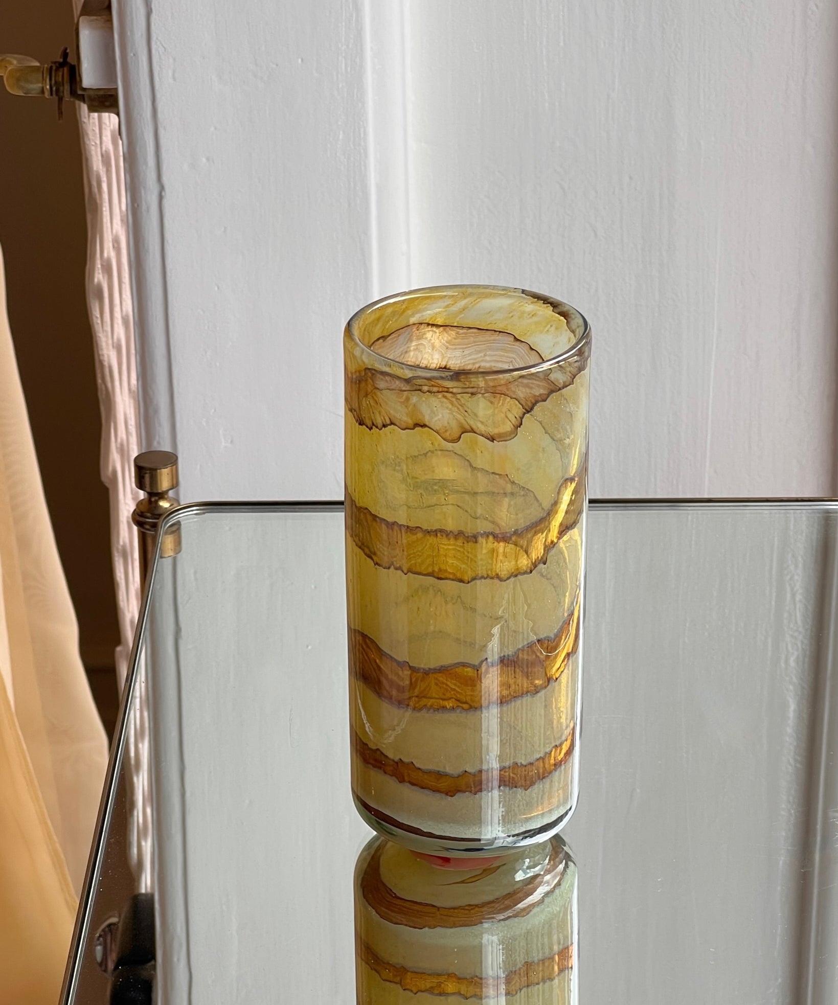 Vintage golden swirl vase