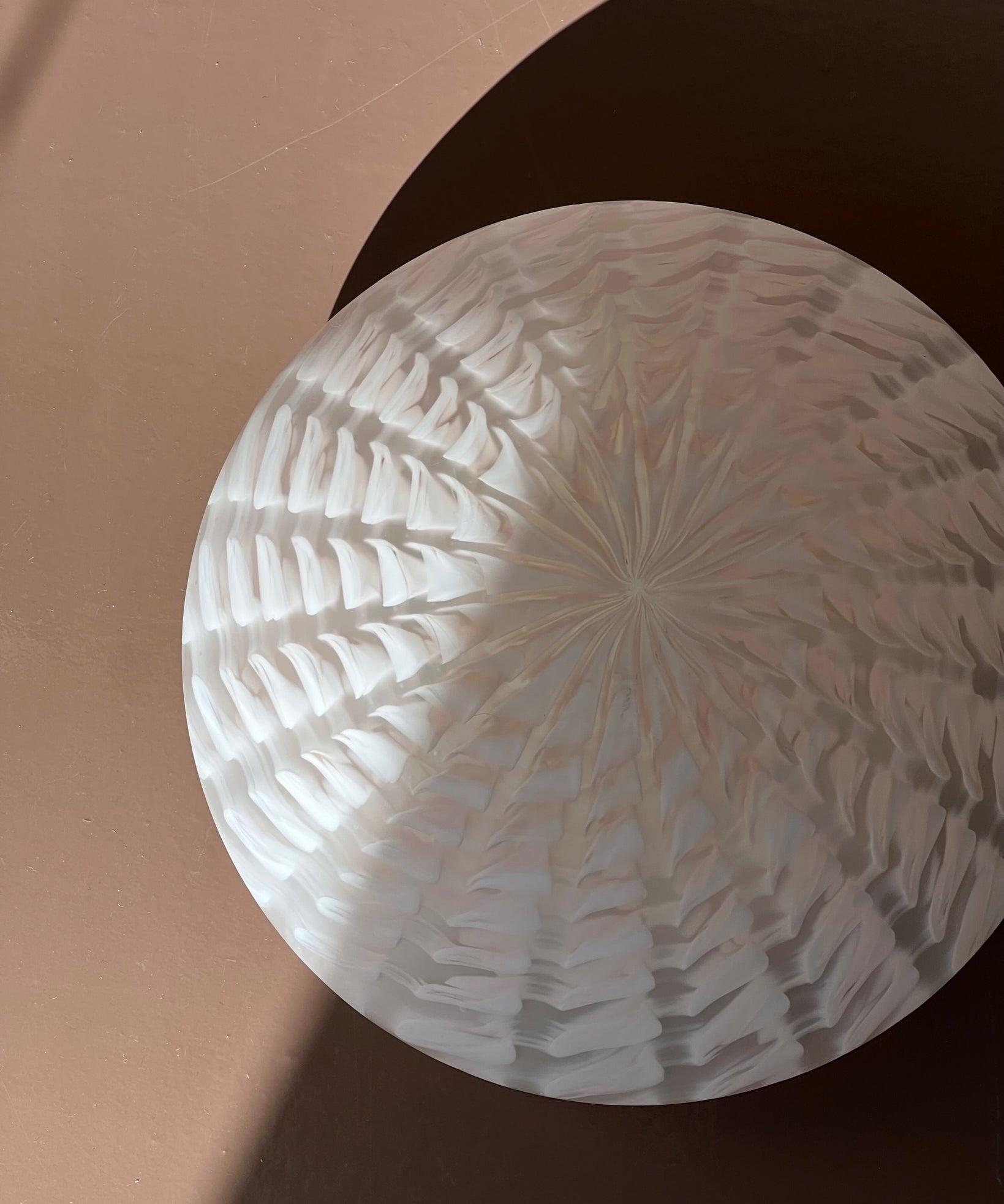 Vintage Murano blurred pink ceiling/wall lamp (D28)