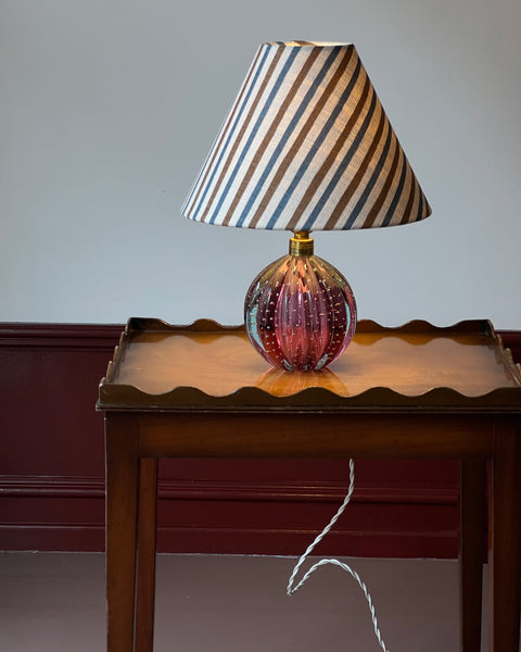Vintage cranberry Murano table lamp (incl. lampshade)
